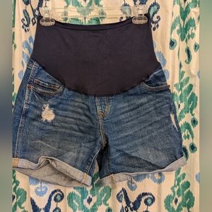 Old Navy full panel maternity jean shorts